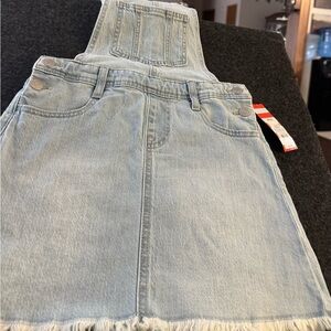 Cat & Jack Girls Light Blue Denim Overall Dress